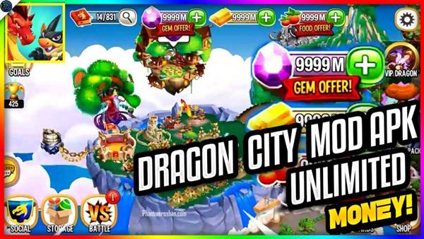 Fitur-Fitur Menarik Yang Ada Didalam Game Dragon City Mod Apk