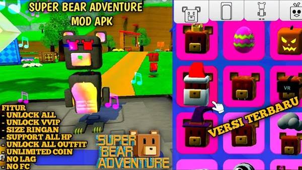 Fitur Menarik Yang Terdapat Didalam Game Super Bear Adventure Mod Apk