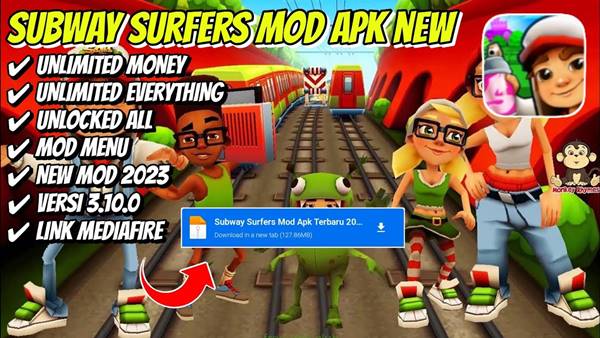 Link Download Game Subway Surfers Mod Apk Unlimited Coin Terbaru 2023